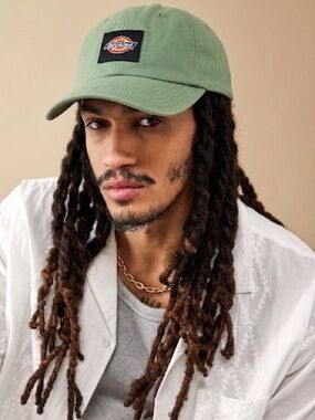 Dickies Washed Canvas Cap Logo Patch Hat in Green